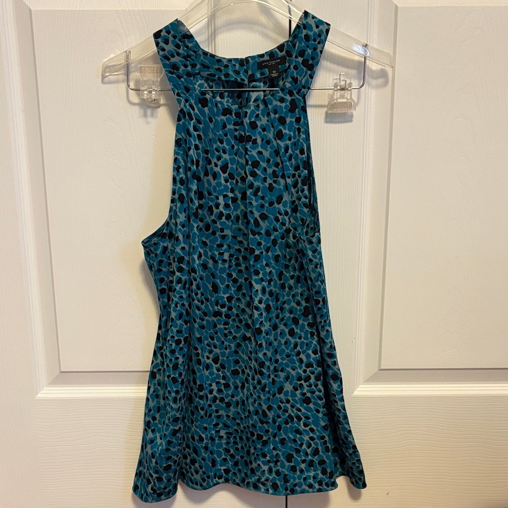 Animal print silk blouse